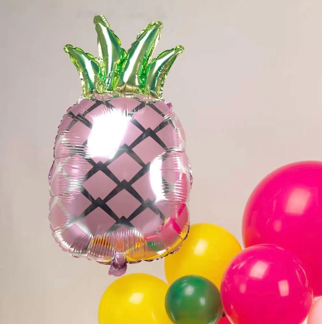 Tropical Hot Pink and orange flamingo Balloons garland arch kit 130pcs with pineapple for Summer Beach luau aloha theme party decorations