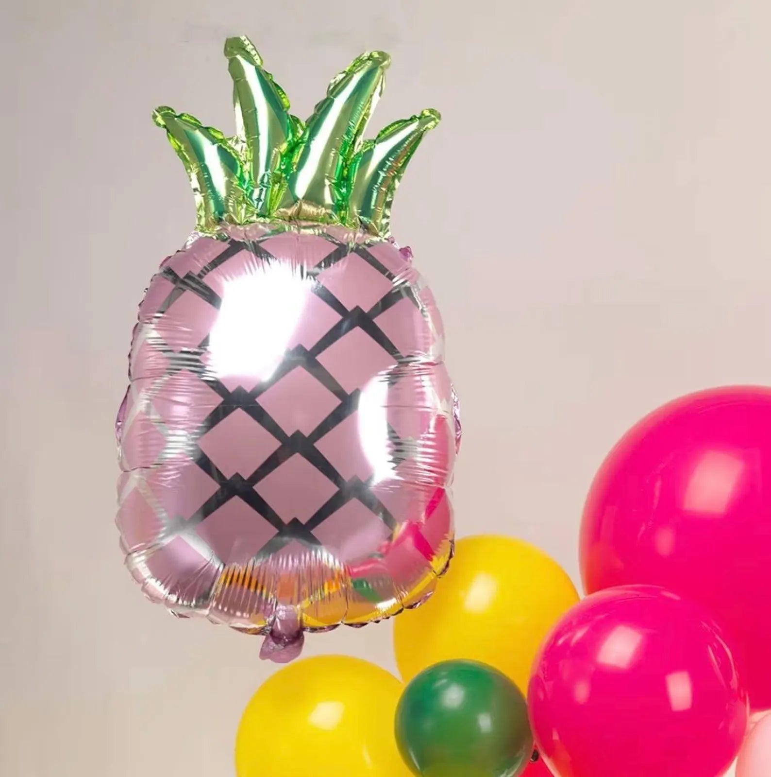 Tropical Hot Pink and orange flamingo Balloons garland arch kit 130pcs with pineapple for Summer Beach luau aloha theme party decorations