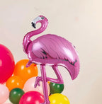 Tropical Hot Pink and orange flamingo Balloons garland arch kit 130pcs with pineapple for Summer Beach luau aloha theme party decorations