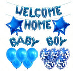 Welcome Home Baby Boy Decorations, Blue Baby Shower Balloons, Newborn Boy Banner, Hospital Room Decorations