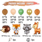 Woodland Animals Balloon Garland Arch Kit, Woodland Themed Sage Green Brown Balloons Neutral Forest Animal Baby Shower Birthday Decorations