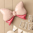 Pink and Silver Birthday Balloon Garland Kit Party Decorations ,Bow Balloon Star, Confetti Balloon Triangle Flag Banner 36 Pcs