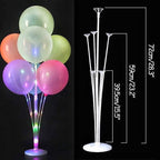Light Up Balloon Stand Kit-2 Set Clear Balloon Stand for Table, Floor, Table Balloon Stand for Baby Shower Birthday Party Decor Wedding