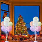 Light Up Balloon Stand Kit-2 Set Clear Balloon Stand for Table, Floor, Table Balloon Stand for Baby Shower Birthday Party Decor Wedding