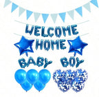 Welcome Home Baby Boy Decorations, Blue Baby Shower Balloons, Newborn Boy Banner, Hospital Room Decorations