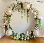 Pearl White Double Stuffed Balloons Different Size 115Pcs White Pearl Ivory Balloons Garland kit for Wedding Bridel Baby Shower Engagement