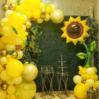 Sunflower Balloon Garland Kit | Yellow Gold Balloon Arch | Daisy Party Decor | Summer Birthday Decorations | Baby Shower Balloon Kit 155 pcs