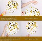Twinkle Twinkle Little Star Gender Reveal Balloon Arch Kit - White and Gold Moon Star Foil Confetti Balloons for Baby Shower & Christmas