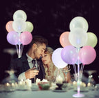 Light Up Balloon Stand Kit-2 Set Clear Balloon Stand for Table, Floor, Table Balloon Stand for Baby Shower Birthday Party Decor Wedding