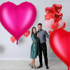63 inch Red Heart Balloons,Giant Heart Shaped Love Balloons for Valentine's Day Wedding Engagement Anniversary Decorations