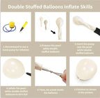 Pearl White Double Stuffed Balloons Different Size 115Pcs White Pearl Ivory Balloons Garland kit for Wedding Bridel Baby Shower Engagement