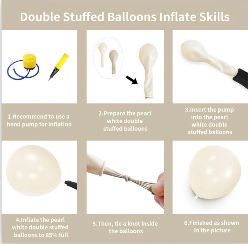 Pearl White Double Stuffed Balloons Different Size 115Pcs White Pearl Ivory Balloons Garland kit for Wedding Bridel Baby Shower Engagement