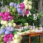 Pink Green Balloon Arch Kit, 114pcs Balloon Garland, Birthday Party Decorations, Boho Balloon Arch, Baby Shower Decor, Photo Backdrop