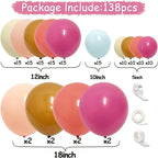 Dusty Pink Balloon Garland Boho Balloons Pastel Balloon Arch Kit Latex Thick 18/12/5in Blue Brown White Sand Balloon Set