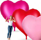 63 inch Red Heart Balloons,Giant Heart Shaped Love Balloons for Valentine's Day Wedding Engagement Anniversary Decorations
