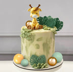 Safari Giraffe Cake Topper Set, Jungle Birthday Cake Decor, Baby Shower Cake Decoration, Wild One Party Decor, Animal Cake Topper