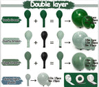 Dark Green and Sage Green Balloon Garland Double Stuffed Dusty Sage Green Balloons Forest Emerald Green Balloons Green Balloon Arch Kit