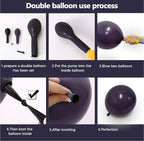 Purple Teal Balloon Garland Double Stuffed Dark Purple Blue Turquoise Green Metallic Latex Balloons Lavender Lilac Mermaid Balloon Arch Kit