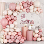 Dusty Rose Balloon Garland Kit, Mauve Pink Ivory Brown Balloon Arch, Boho Baby Shower Balloons, Neutral Birthday Party Decor, Girl Shower
