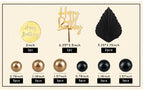 25 PCS Birthday Cake Topper Set, Acrylic Happy Birthday Cake Toppers Numbers 0-9 Crown Cake Topper Ball Shaped Cake Insert Toppers Birthday