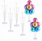 4 Set Balloon Stand Kit - Table Balloon Stands with Base, Easy Assembly Balloon Sticks, Reusable Balloon Holders for Baby Showers,Birthday