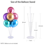 4 Set Balloon Stand Kit - Table Balloon Stands with Base, Easy Assembly Balloon Sticks, Reusable Balloon Holders for Baby Showers,Birthday