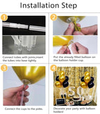 4 Set Balloon Stand Kit - Table Balloon Stands with Base, Easy Assembly Balloon Sticks, Reusable Balloon Holders for Baby Showers,Birthday