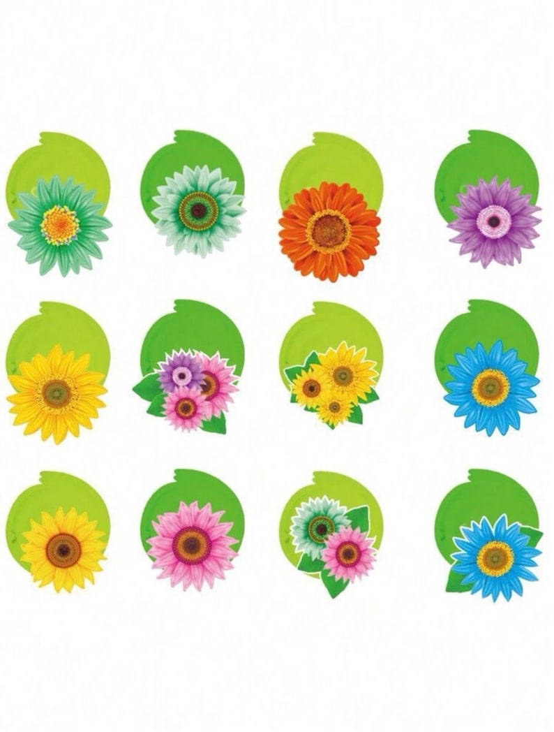 30Pcs Colorful Daisy Party Decorations, Flower Hanging Decor Kit,Summer Birthday Decor, Garden Party Decorations, Boho Floral Party Supplies