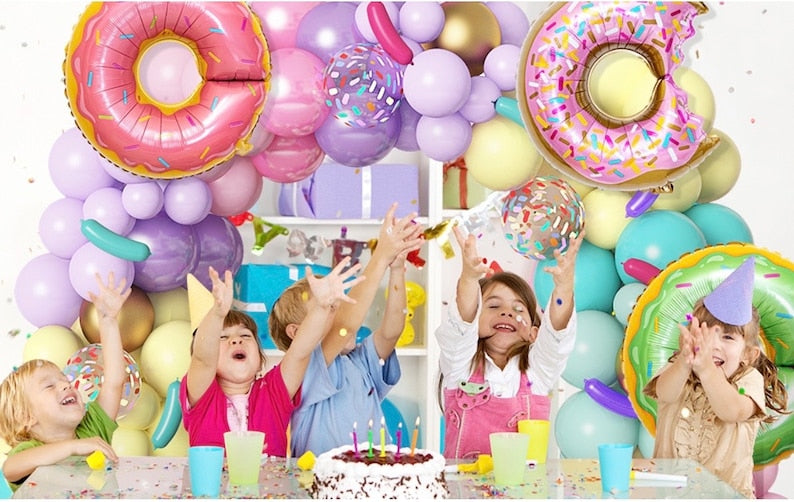 139pcs Pastel Donut Balloon Arch Garland Kit Sweet One Ice Cream Birthday Party Decorations Donut Grow Up Girl Baby Shower Party