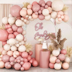 Dusty Rose Balloon Garland Kit, Mauve Pink Ivory Brown Balloon Arch, Boho Baby Shower Balloons, Neutral Birthday Party Decor, Girl Shower