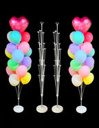 Floor Balloon Column Kit - Set of 2, Includes Stand, Base, and Pole for Balloon Tower Backdrop Decoration