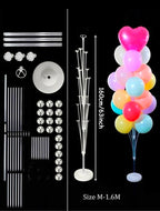 Floor Balloon Column Kit - Set of 2, Includes Stand, Base, and Pole for Balloon Tower Backdrop Decoration