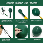 Emerald Green Balloon Garland Double Stuffed Dark Green White Pearl Balloon Forest Green Ivory Gold Balloon Arch Kit