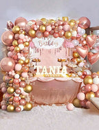 Rose Gold Balloon Arch Kit 134pcs, Blush Pink Gold Party Decorations, Birthday Balloon Garland Kit, Baby Shower, Bridal Shower Decor