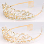 Gold Birthday Crowns for Women Birthday Queen Sash and Tiara for Women Gold Birthday Party Decorations for Women Birthday Sash and Crown