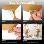 4 Set Balloon Stand Kit - Table Balloon Stands with Base, Easy Assembly Balloon Sticks, Reusable Balloon Holders for Baby Showers,Birthday