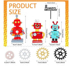 11 Pcs Robot Cake Toppers for Boys Robot Birthday Cake Topper Gear Happy Birthday Robot Cake Cupcake Decorations for Robot Birthday Party