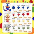 19PCS Circus Cake Decoration Circus Birthday Cake Decorations Balls Cake Picks for Carnival Birthday Party Supplies Circus Baby Shower Decor
