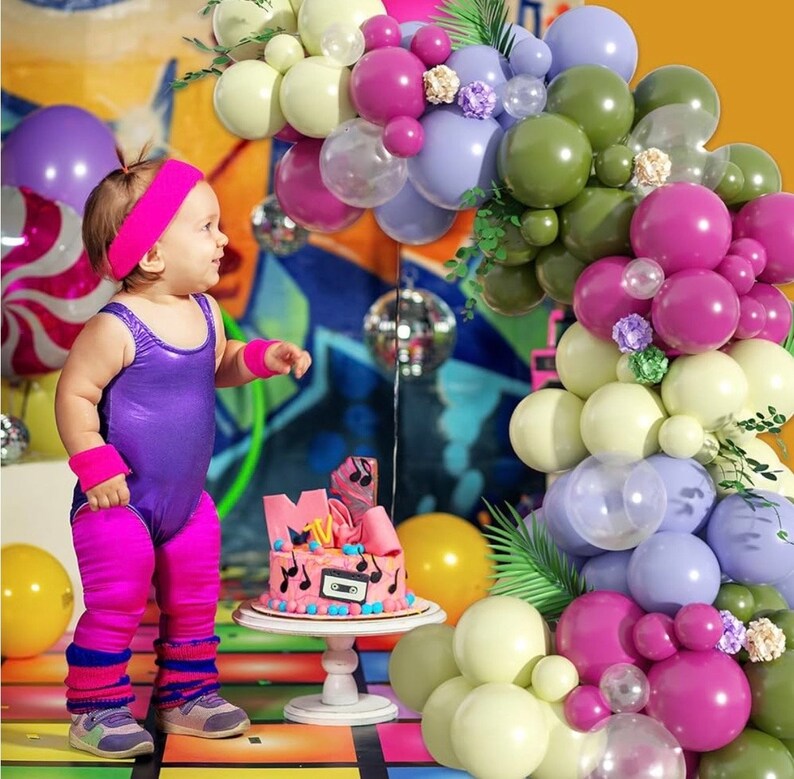 Pink Green Balloon Arch Kit, 114pcs Balloon Garland, Birthday Party Decorations, Boho Balloon Arch, Baby Shower Decor, Photo Backdrop