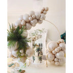 Pearl white Double-Stuffed Balloons different sizes 63 PACK 18/12/10/5 inch White sand ivory balloon Garland kit For Wedding birde to be