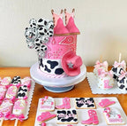 22PCS Cowgirl Cake Decorations Cowgirl Hat and Boot Cake Toppers Western Cowgirl Birthday Baby Shower for Western Theme Party Favors Supplie