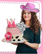 22PCS Cowgirl Cake Decorations Cowgirl Hat and Boot Cake Toppers Western Cowgirl Birthday Baby Shower for Western Theme Party Favors Supplie