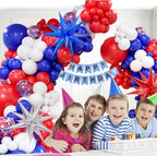 Red White and Blue Balloons Garland Arch Kit, Red White Blue Confetti Latex Balloons for 4th of July Graduation Baseball Birthday  Party