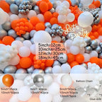 Orange White Balloon Garland Arch Kit 280pcs Orange Metallic Silver  Latex Balloons for Birthday Baby Shower Wedding Party Decorations