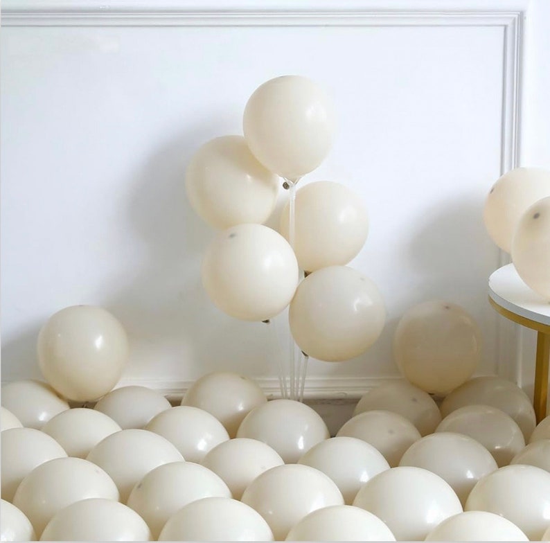 Neutral Balloon Arch Kit 148Pcs Boho Brown Sand White and Gold Latex Balloon Garland with Cream Star Foil Balloon
