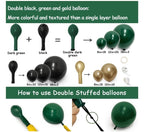 Black Green Gold Balloon Garland Double Stuffed Dark Green Gold Balloons Forest Green Black Balloons Green Metallic Gold Balloon Arch Kit