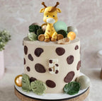Safari Giraffe Cake Topper Set, Jungle Birthday Cake Decor, Baby Shower Cake Decoration, Wild One Party Decor, Animal Cake Topper