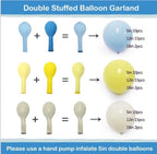 Pastel Blue Yellow Balloon Garland Double Stuffed White Sand Light Yellow Matte Balloons Macaron Baby Blue Balloon Arch Kit