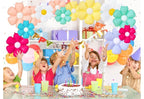 14 Pcs Colorful Daisy Balloons, Rainbow Flower Balloons Aluminum Foil Boho Groovy Daisy Party Decorations
