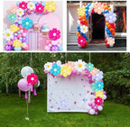 14 Pcs Colorful Daisy Balloons, Rainbow Flower Balloons Aluminum Foil Boho Groovy Daisy Party Decorations